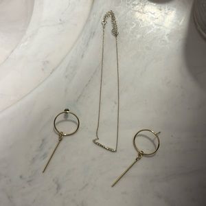 Uncommon James earrings and necklace